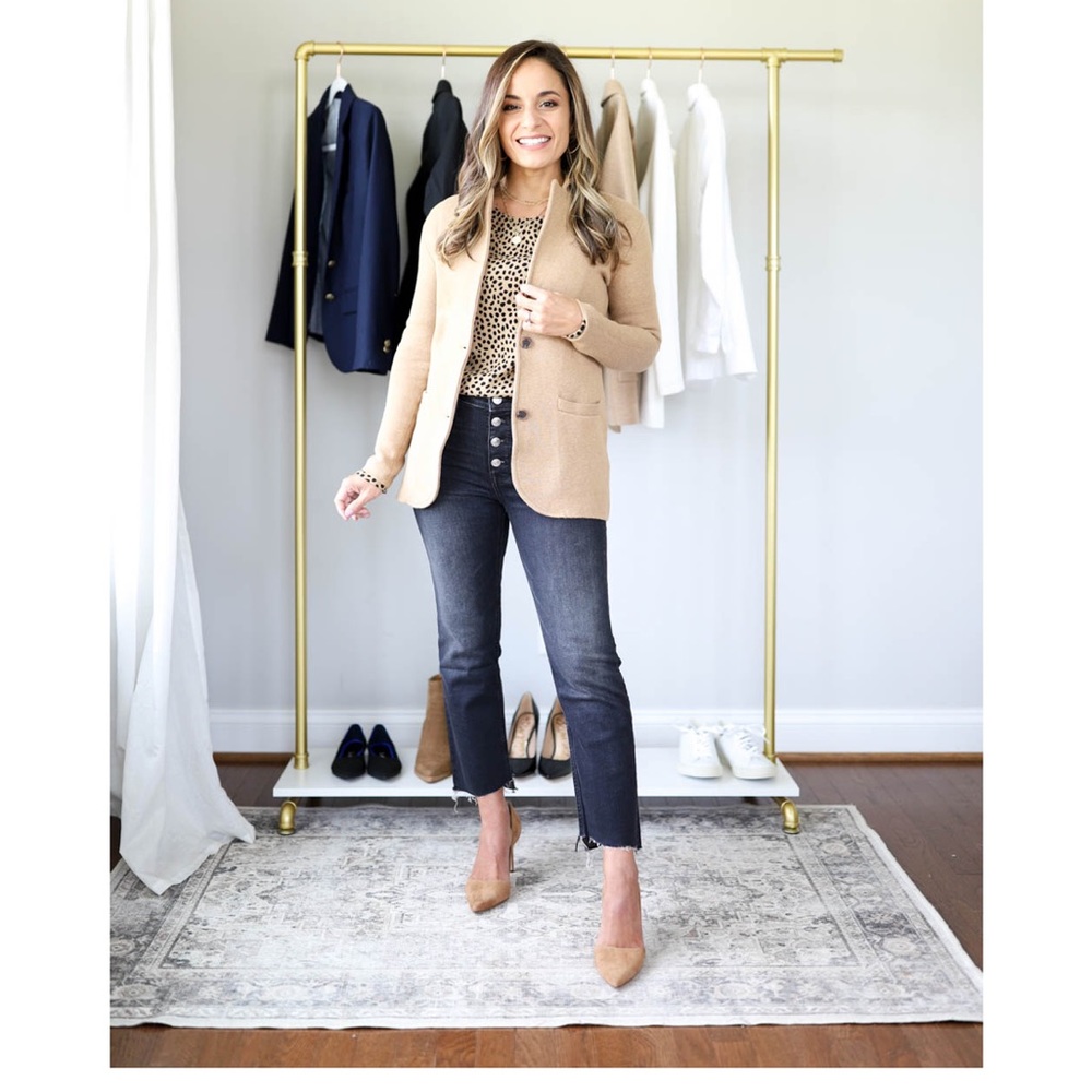 J. Crew Camel Sweater-Blazer